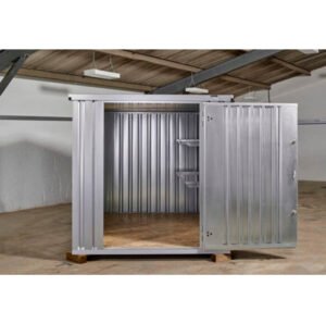 3M X 2.1M Flat Pack Storage Container – Galvanised